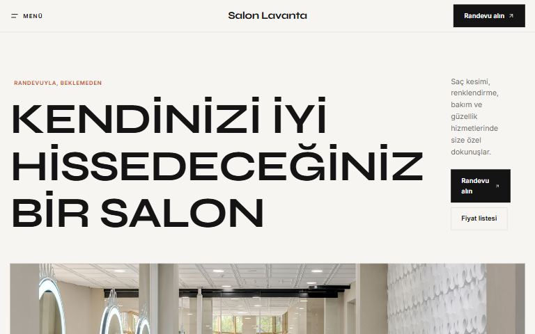 Butik teması: örnek kuaför sitesi